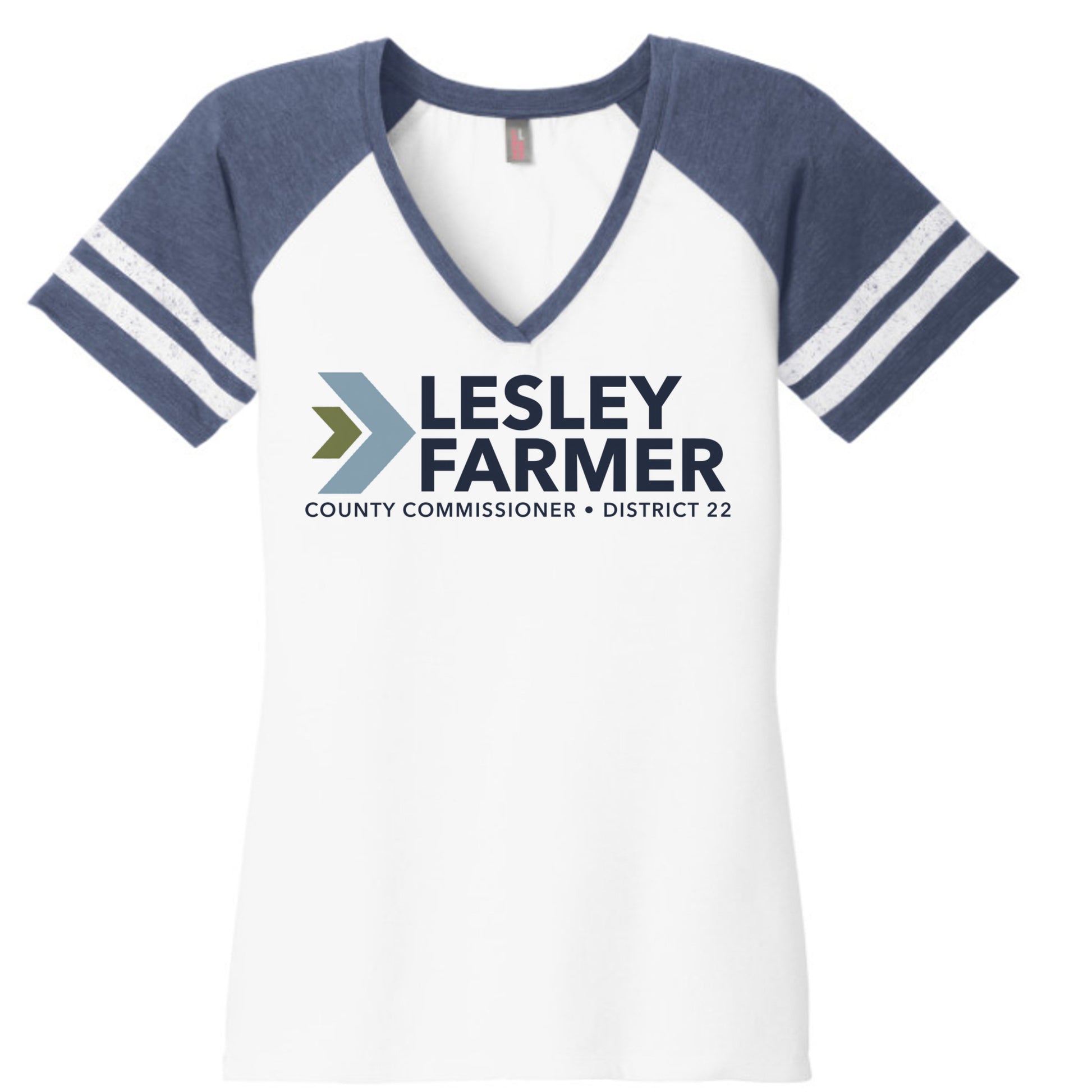 White/ Heather True Navy - DM476 - FRONT
