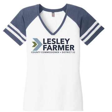 White/ Heather True Navy - DM476 - FRONT